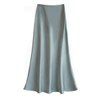 Women’s Elegant Flowing Midi Skirt Light Blue