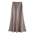 Women’s Elegant Flowing Midi Skirt Beige