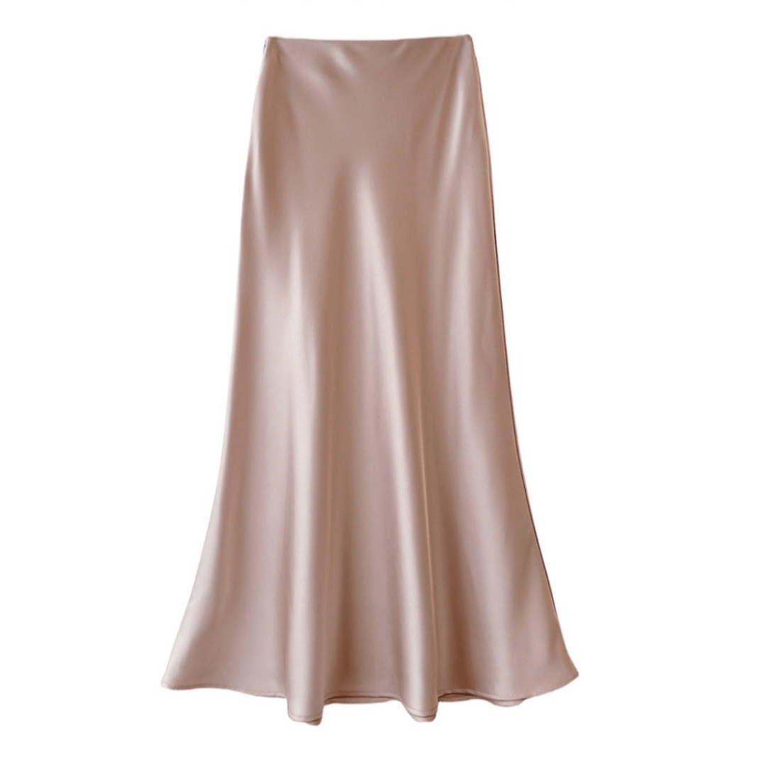 Women’s Elegant Flowing Midi Skirt Orange