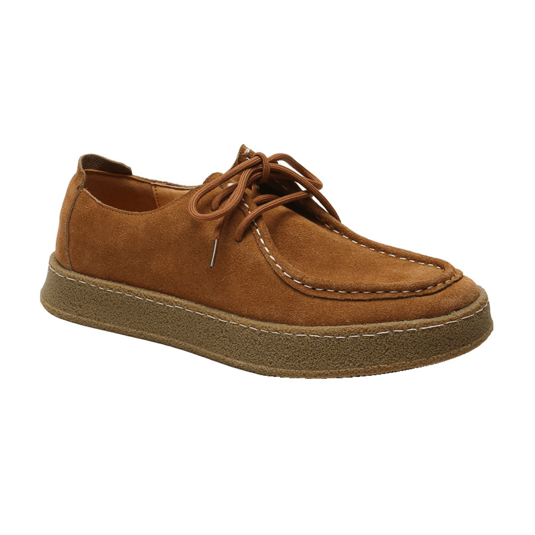 Men's Casual Lace-Up Loafers - Relaxed Everyday Footwear Caramel