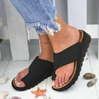 Women’s Comfortable Mules with Wedge Sole Black