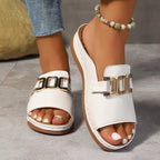 Women’s Chic Summer Sandals - Stylish Comfort Footwear White
