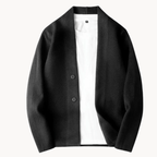 Men’s Elegant Button-Up Cardigan for Effortless Style Black