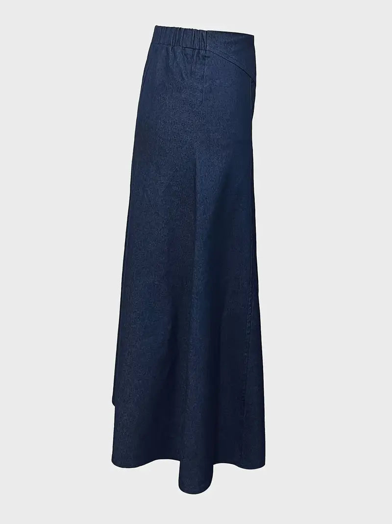 Women’s Long Flared Denim Skirt