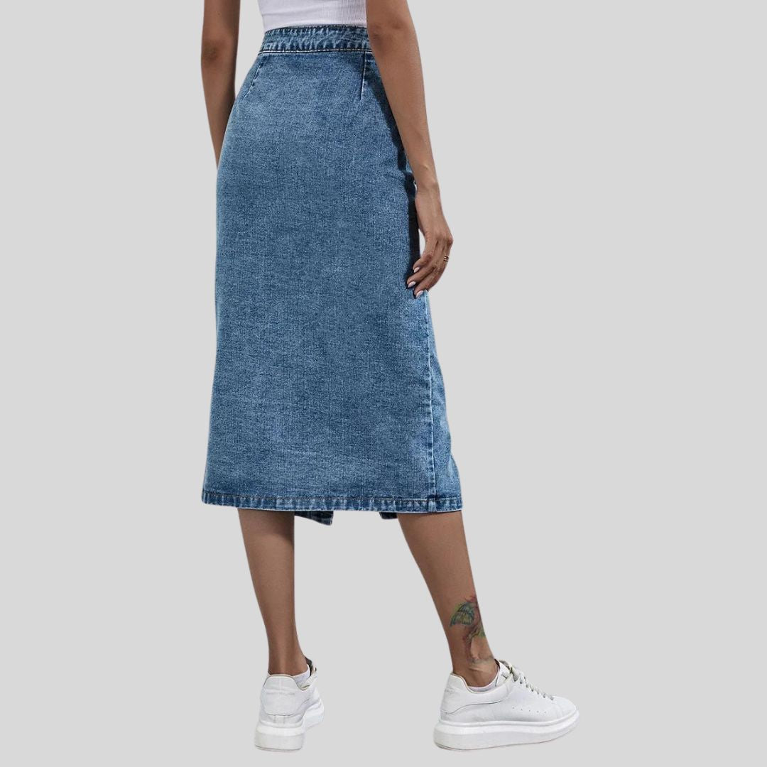 Women’s Chic Midi Skirt – Everyday Denim Style