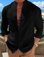 Men’s Comfortable Long Sleeve Shirt Black