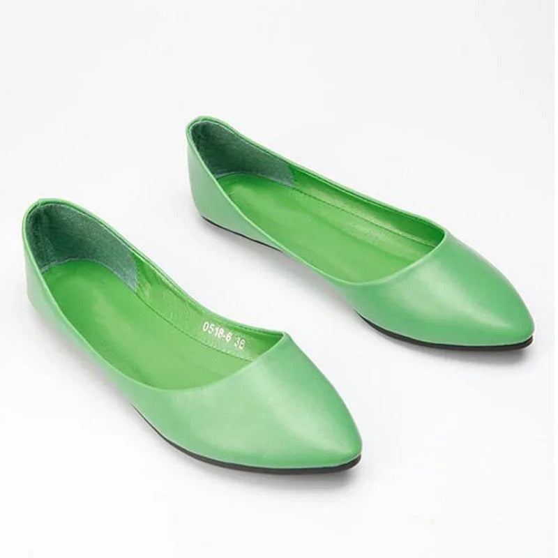 Women’s Elegant Ballerinas with Timeless Design Light Green