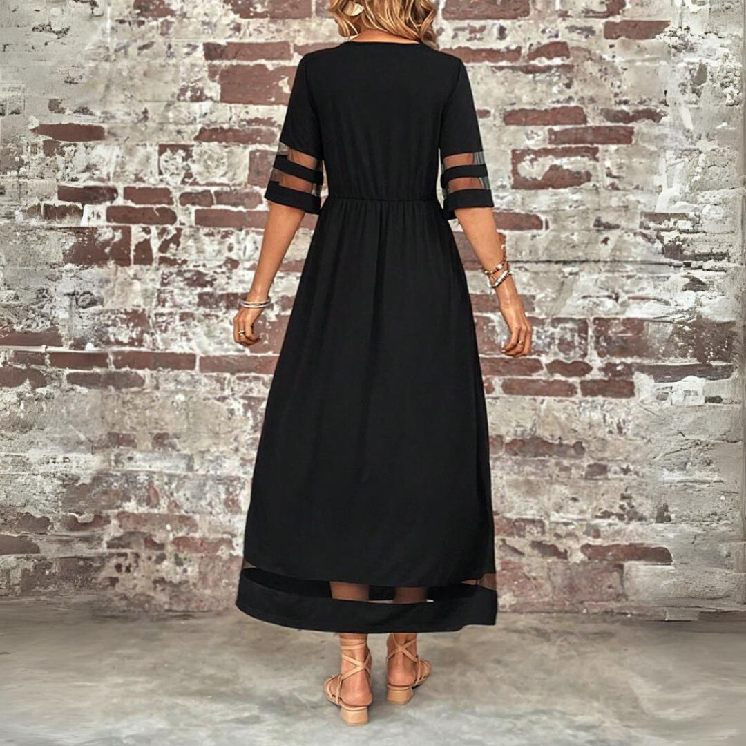 Women’s Elegant Maxi Dress with Statement Sleeves