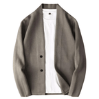 Men’s Elegant Button-Up Cardigan for Effortless Style Gray