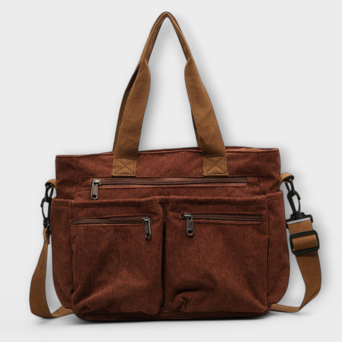 Women’s Spacious Everyday Tote Bag with Functional Design Brown