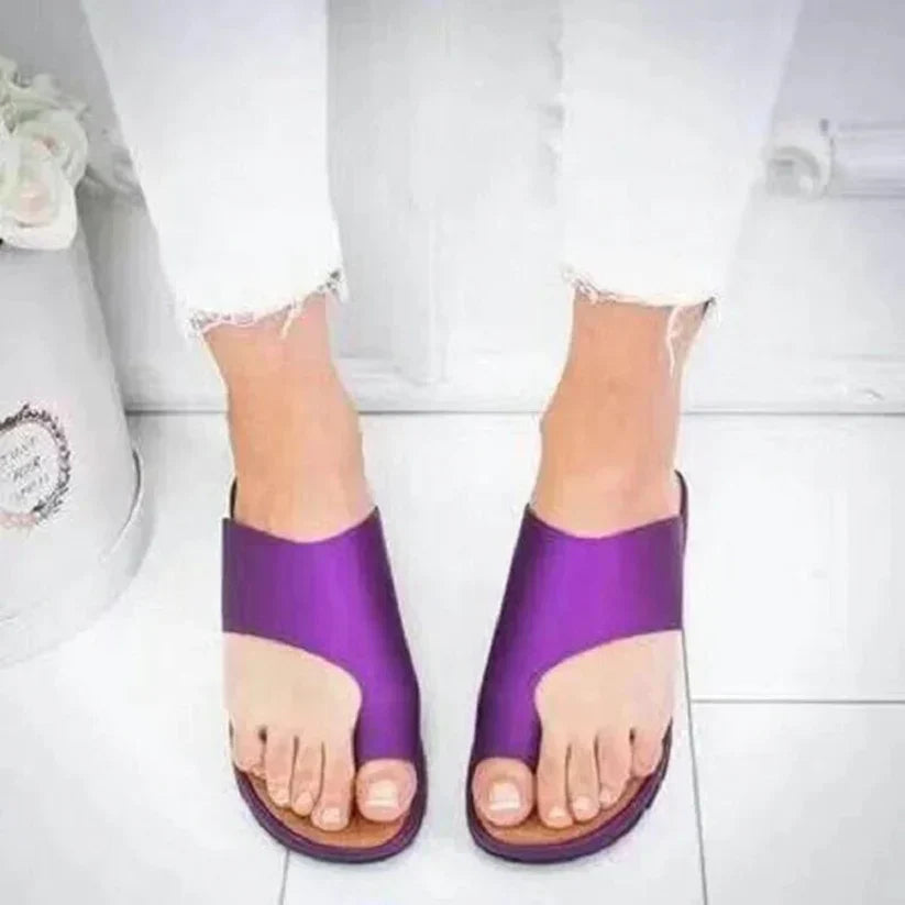 Women’s Comfortable Mules with Wedge Sole Purple