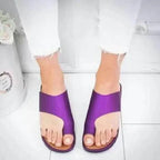Women’s Comfortable Mules with Wedge Sole Purple