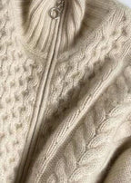 Women’s Cozy Zip-Up Cable Knit Cardigan