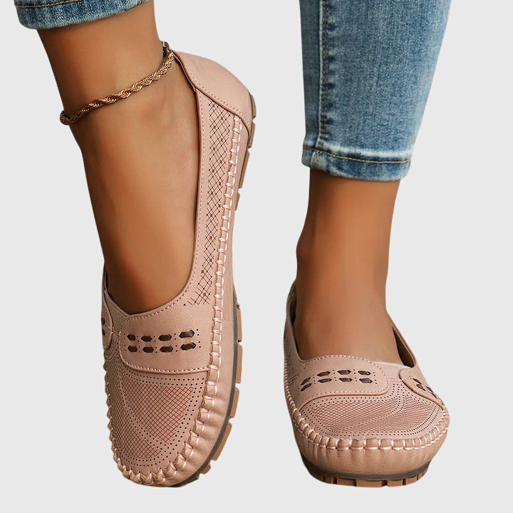 Women’s Breezy Perforated Casual Loafers Light Pink