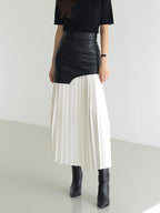 Women’s Elegant Asymmetrical Midi Skirt – Stylish Summer Look White