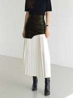 Women’s Elegant Asymmetrical Midi Skirt – Stylish Summer Look Green