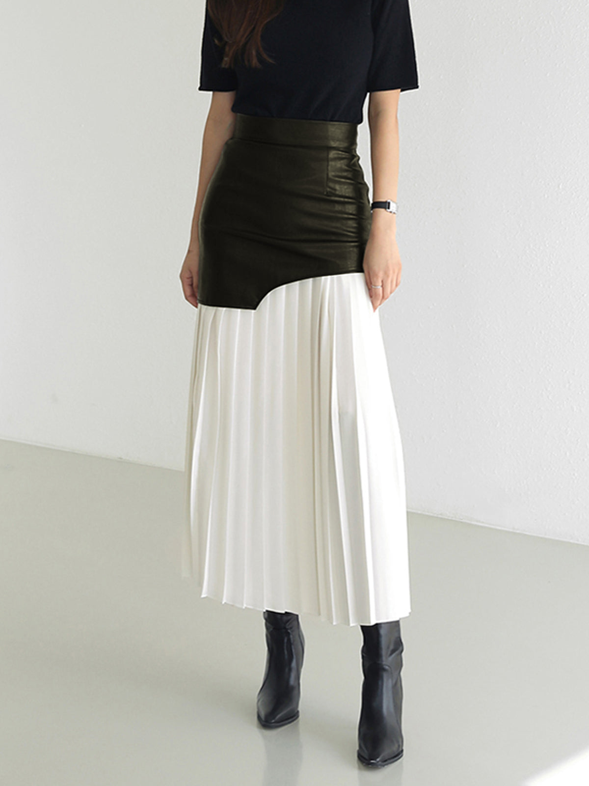 Women’s Elegant Asymmetrical Midi Skirt – Stylish Summer Look Green