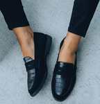 Women’s Classic Crocodile Pattern Loafers