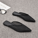 Women’s Elegant Flat Mules with Mesh Pattern