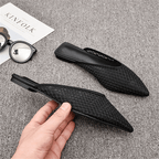 Women’s Elegant Flat Mules with Mesh Pattern