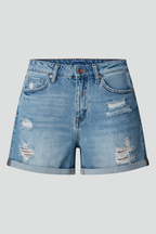 Women’s Distressed Fringe Hem Casual Shorts for Summer Style