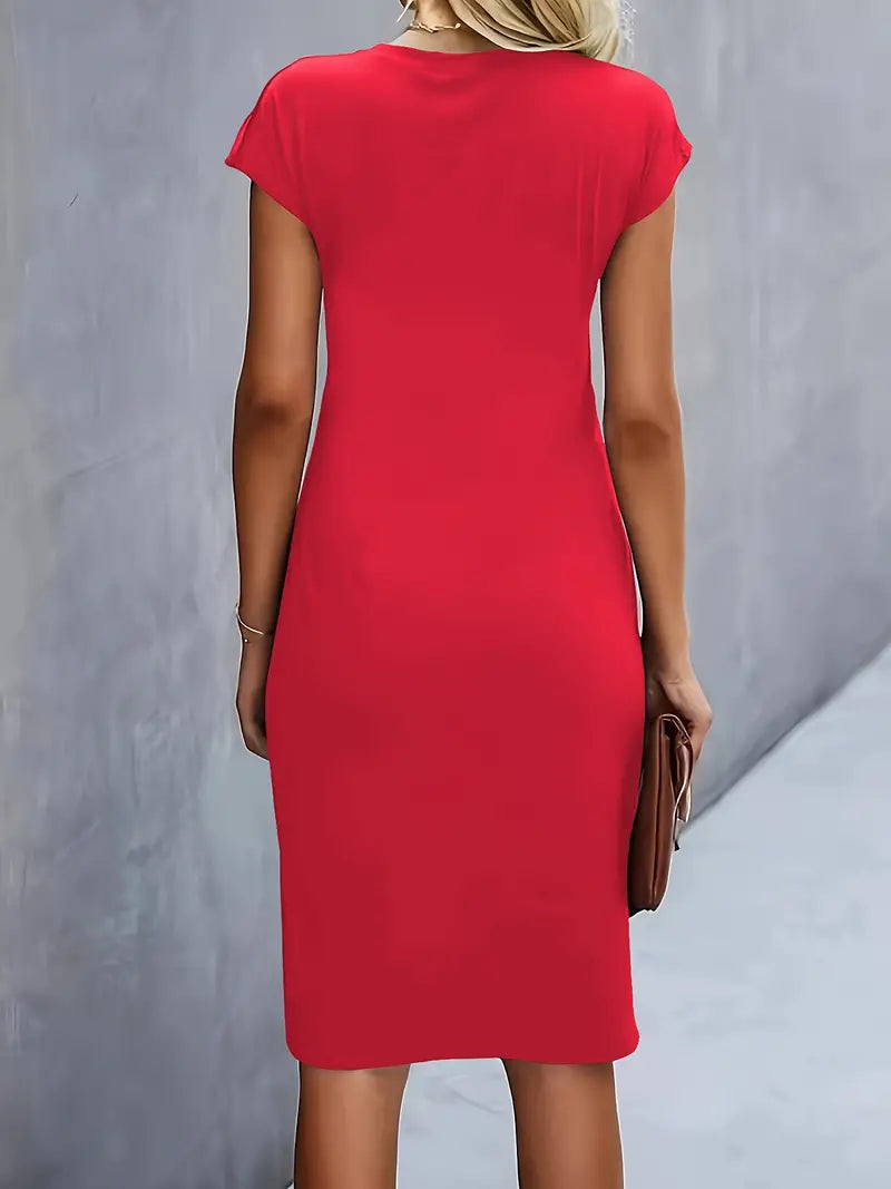 Women’s Timeless Midi Dress with Elegant Silhouette