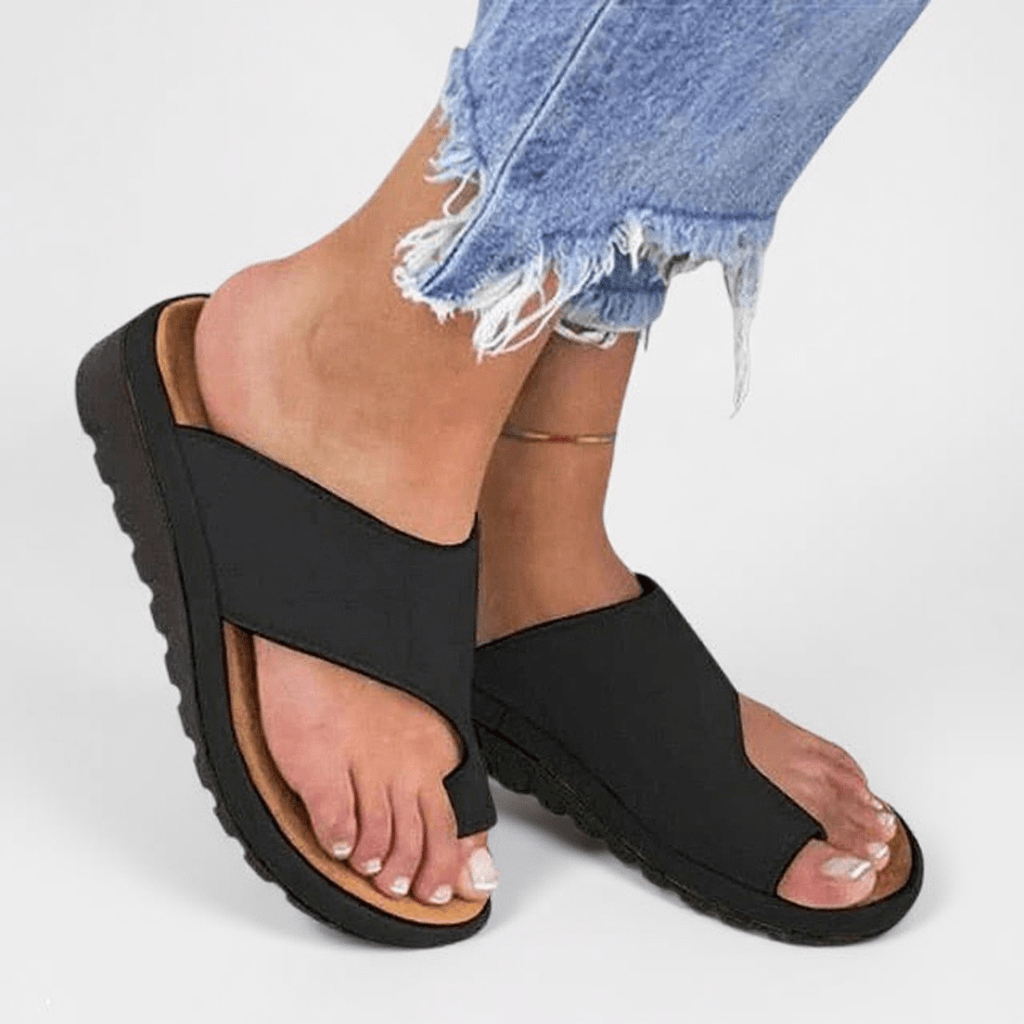 Women’s Comfortable Toe Split Sandals for Summer Black