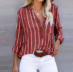 Women’s Relaxed Striped Casual Blouse for Summer Style