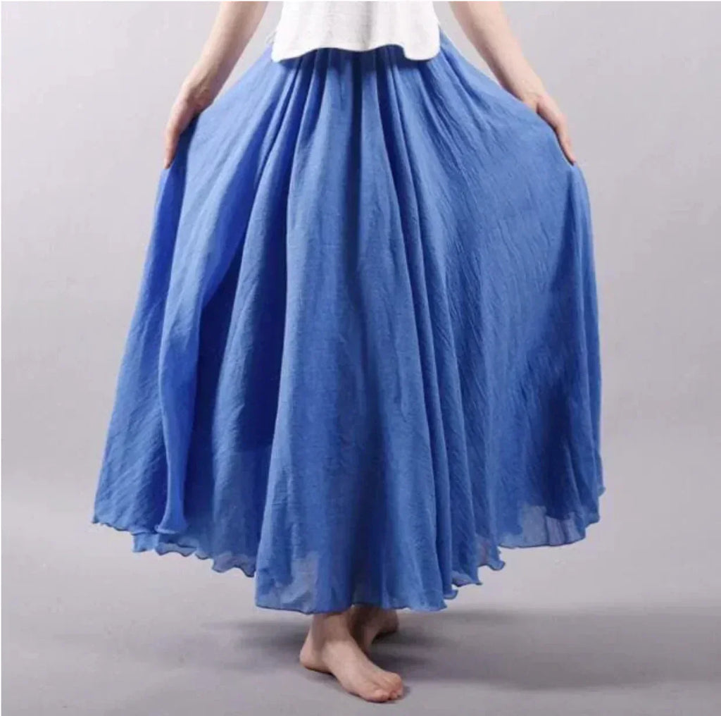 Women’s Elegant Boho Maxi Skirt – Flowy Boho Dress