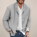 Men’s Relaxed Fit Blazer Jacket for Summer Styling Grey