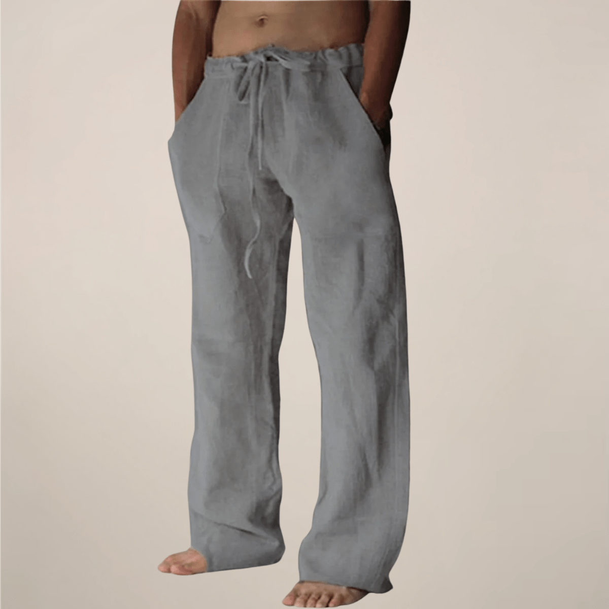 Men’s Wide Loose Relaxed Fit Trousers for Casual Summer Wear