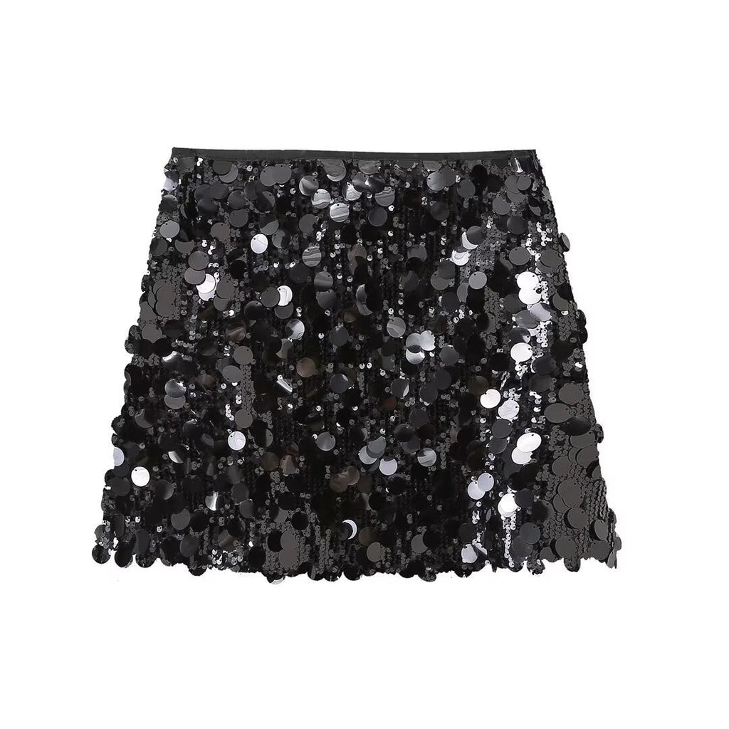 Women’s Dazzling Sparkling Sequin Skirt – Glamorous Party Skirt