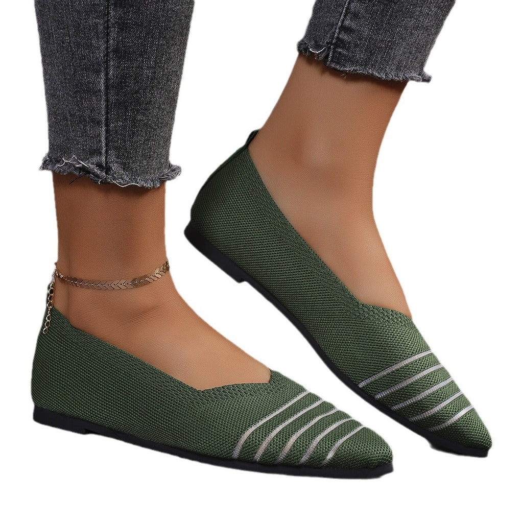 Women’s Comfortable Mesh Ballerina Flats with Elastic Slip-On