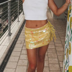 Women’s Glitter Sequin Mini Skirt for Glamorous Nights