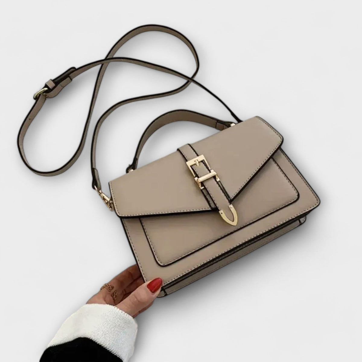 Women’s Elegant Structured Shoulder Bag for Everyday Style Khaki