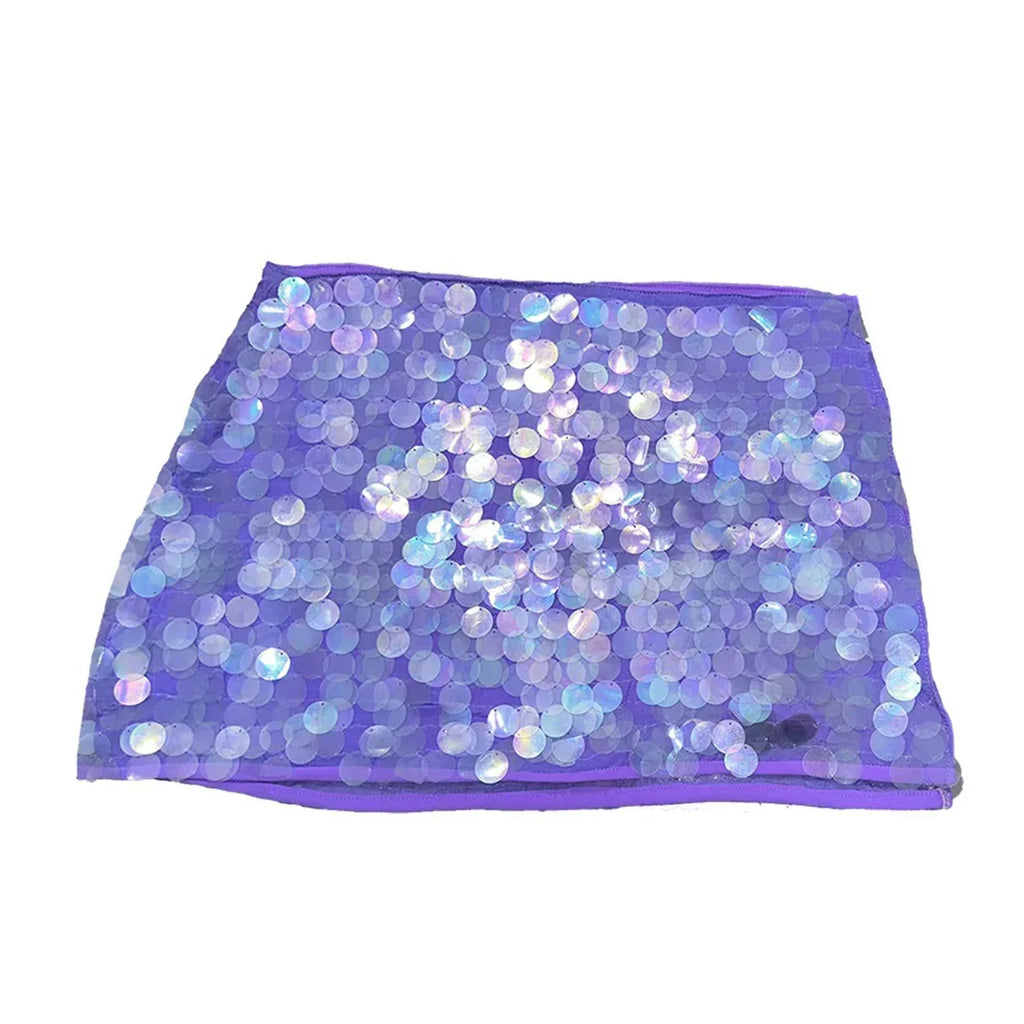 Women’s Glitter Sequin Mini Skirt for Glamorous Nights Purple