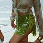 Women’s Glitter Sequin Mini Skirt for Glamorous Nights