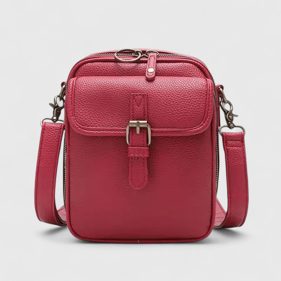 Women’s Compact Utility Everyday Shoulder Bag Dark Red