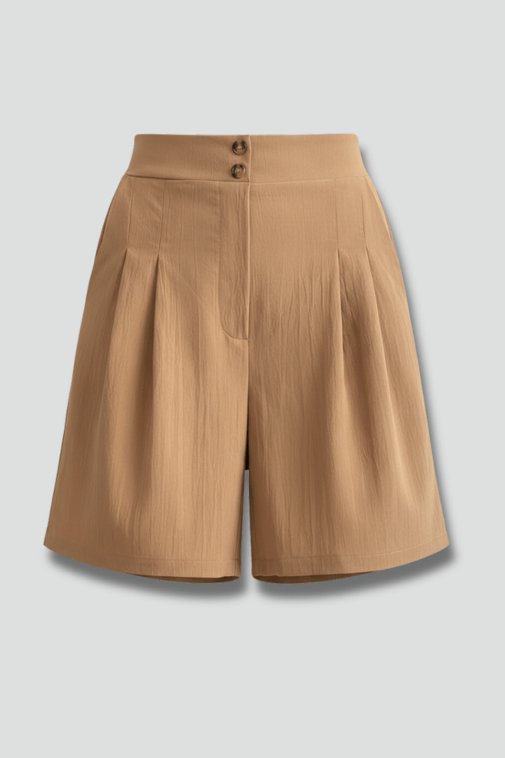 Women’s High Waist Pleated Tailored Shorts for Summer Style