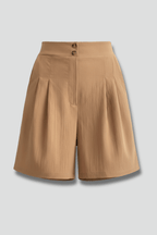 Women’s High Waist Pleated Tailored Shorts for Summer Style
