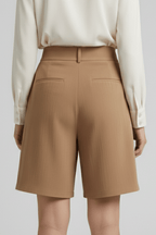 Women’s High Waist Pleated Tailored Shorts for Summer Style