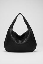 Women’s Rounded Shoulder Bag with Single Strap Black
