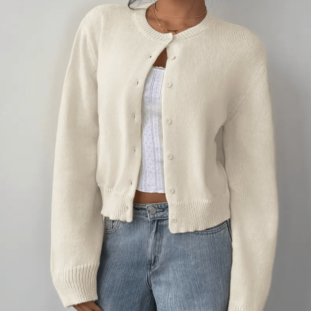 Women’s Cropped Button Cardigan - Effortless Spring Layering