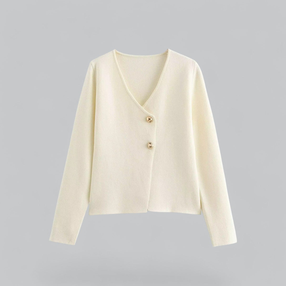 Women’s Minimal Button Cardigan for Everyday Layering White