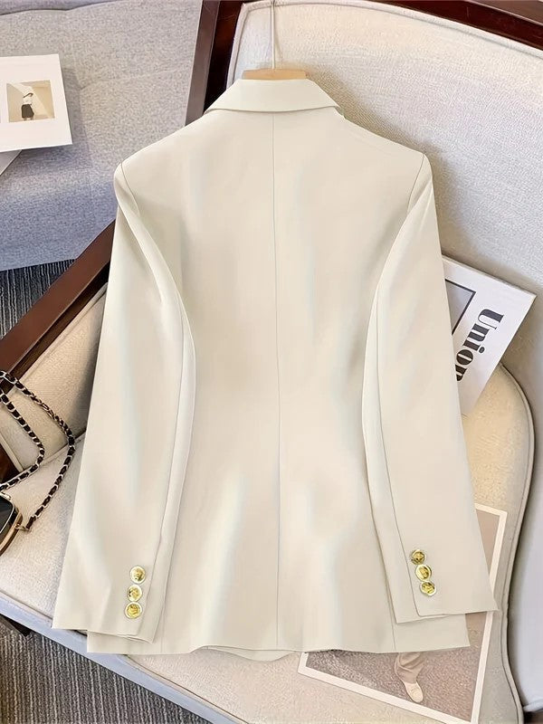 Women’s Tailored Double Breasted Blazer Jacket for Winter Styling