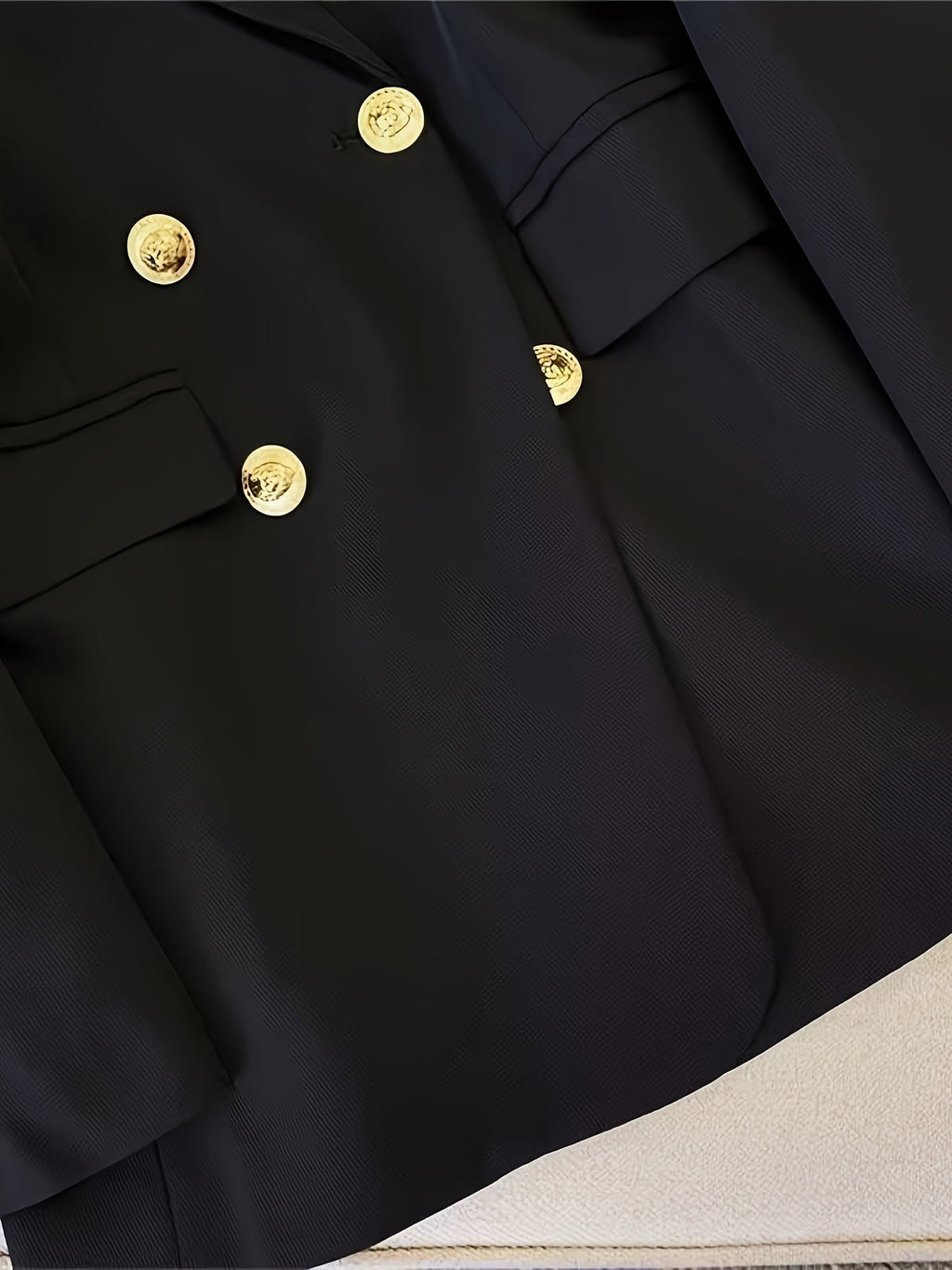Women’s Tailored Double Breasted Blazer Jacket for Winter Styling