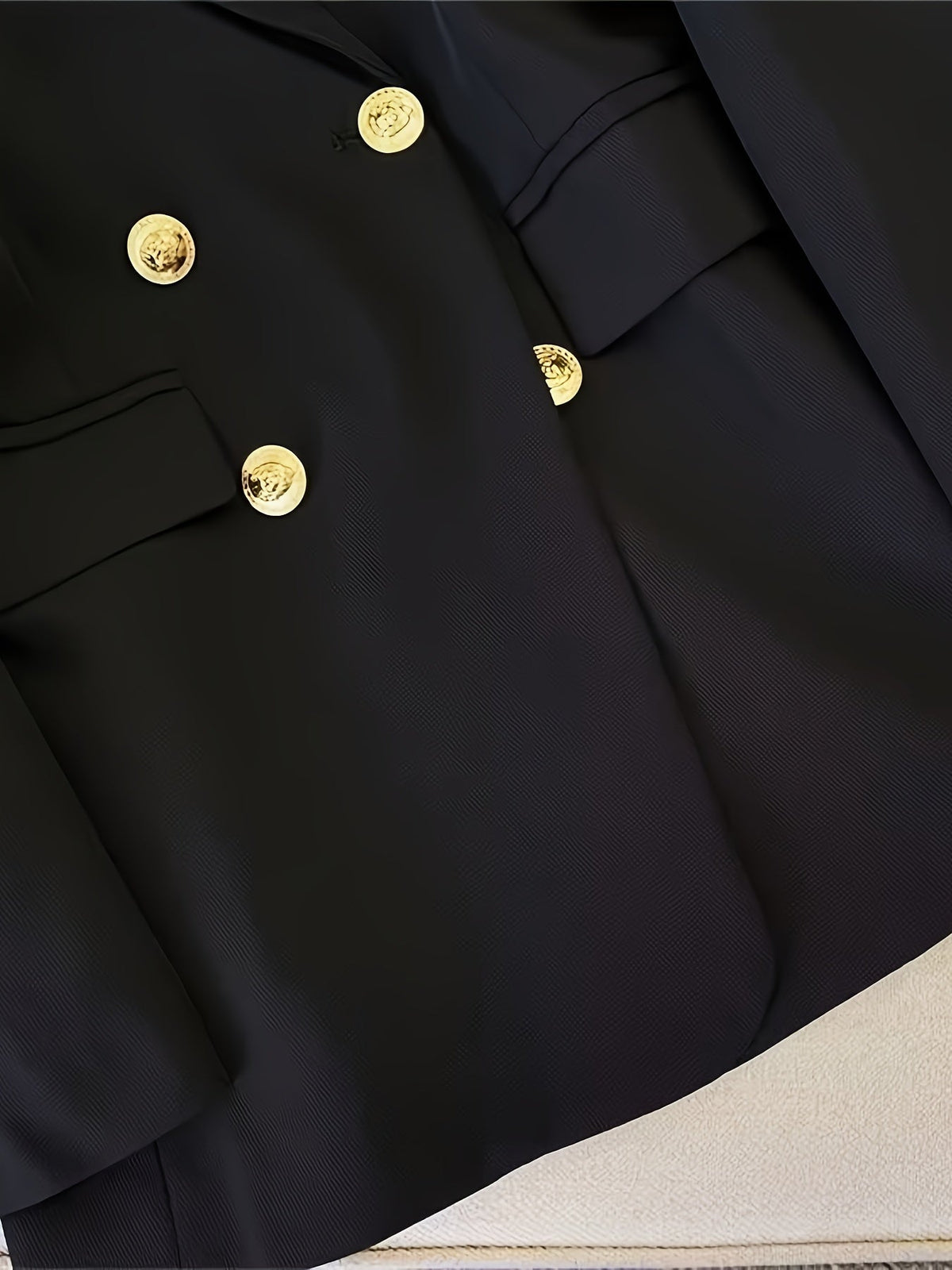 Women’s Tailored Double Breasted Blazer Jacket for Winter Styling