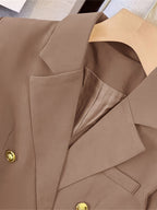 Women’s Tailored Double Breasted Blazer Jacket for Winter Styling