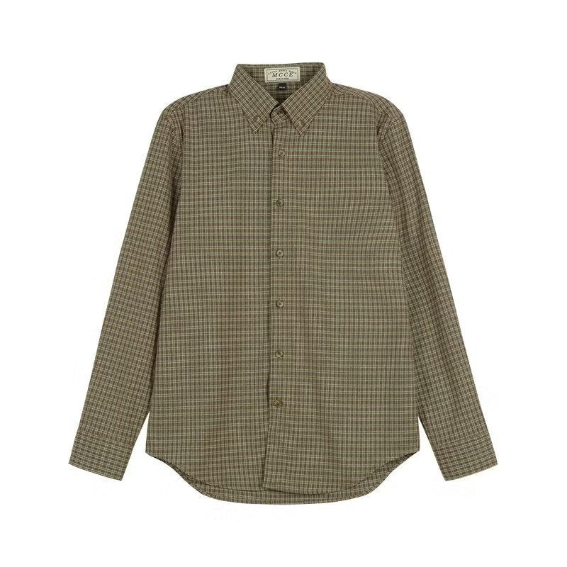 Men’s Vertical Stripe Button-Up Long Saleeve Dress Shirt