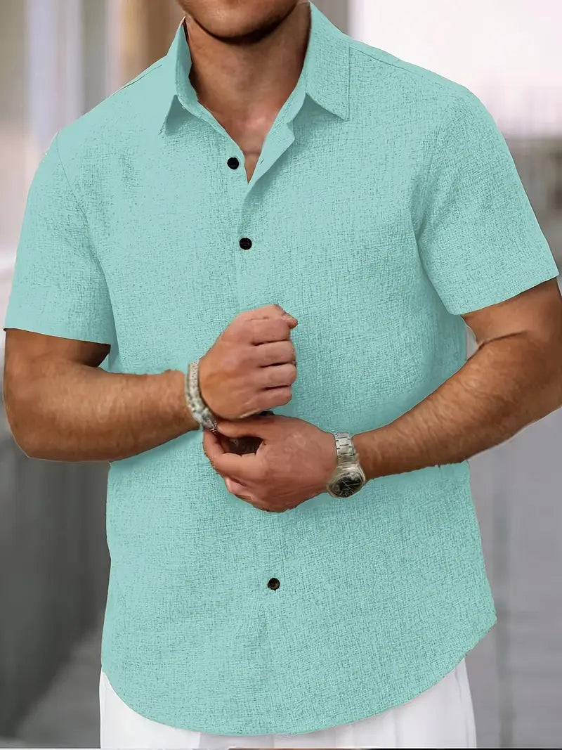 Men’s Lightweight Classic Short Sleeve Shirt – Perfect Summer Top Green